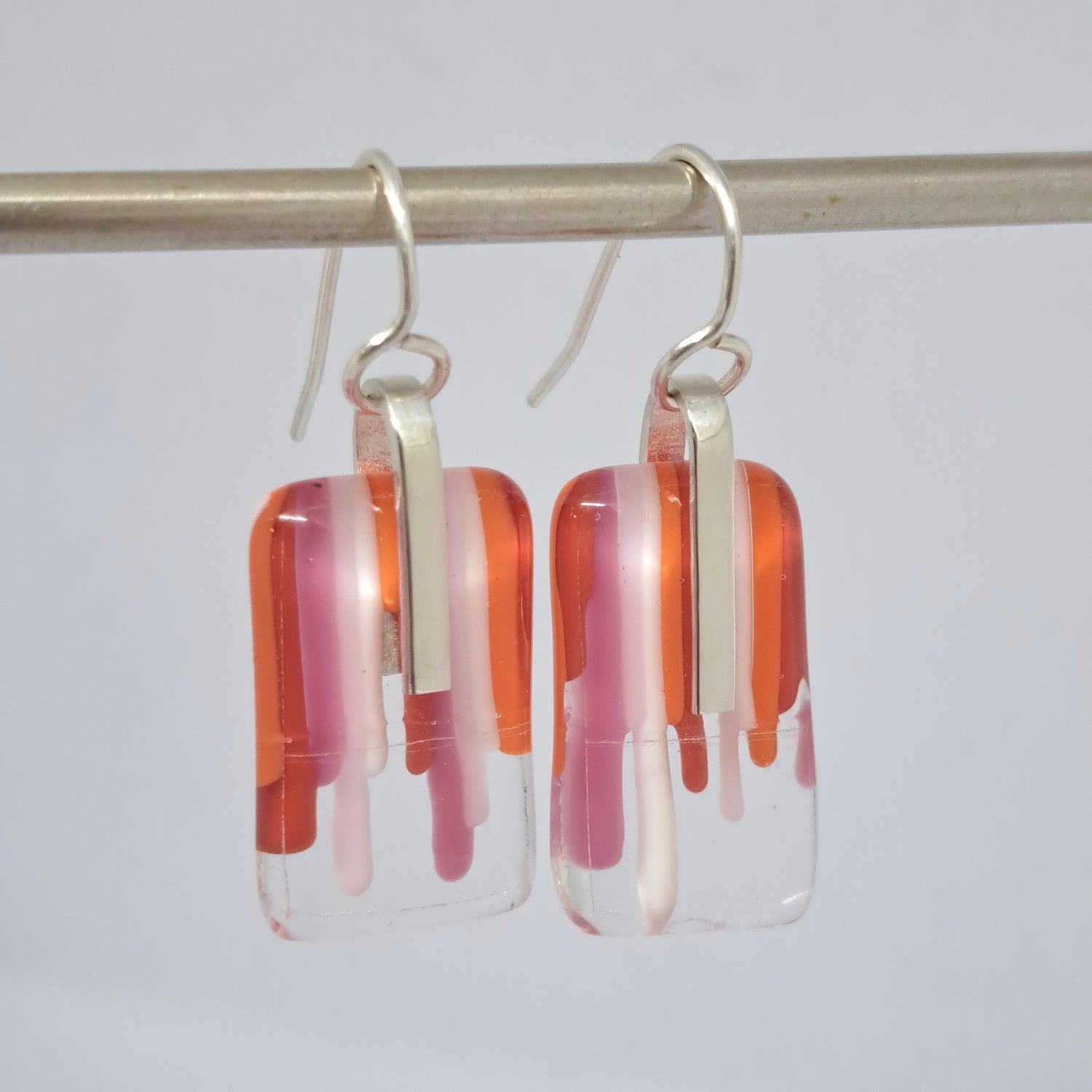 Art Glass Dangling Earrings