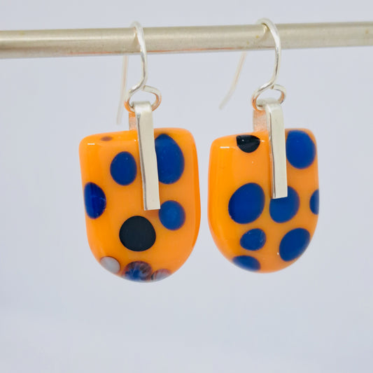 Orange Speckle Pop - Dangles