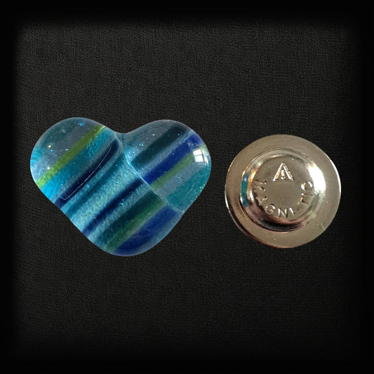 Brooches - Sea Blue Stripes