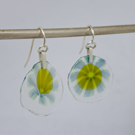 Wafers - Blue, Turquoise & yellow millifiori