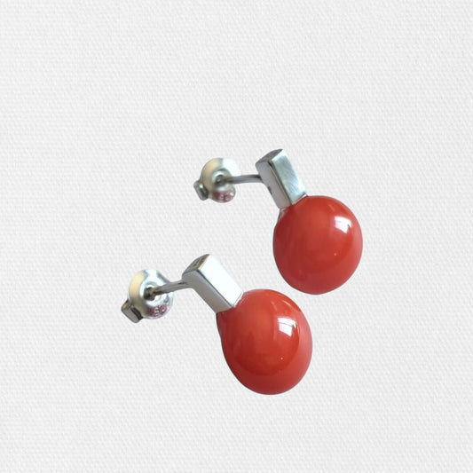 Studs - Tomato red pin-pop (Copy)