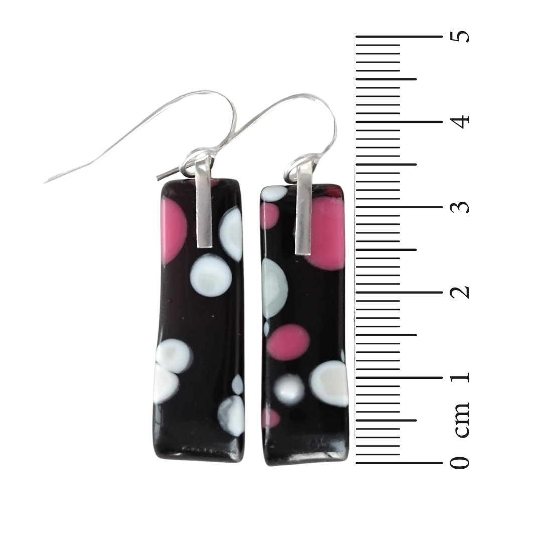 Black Berry Polka Dot -  Dangles