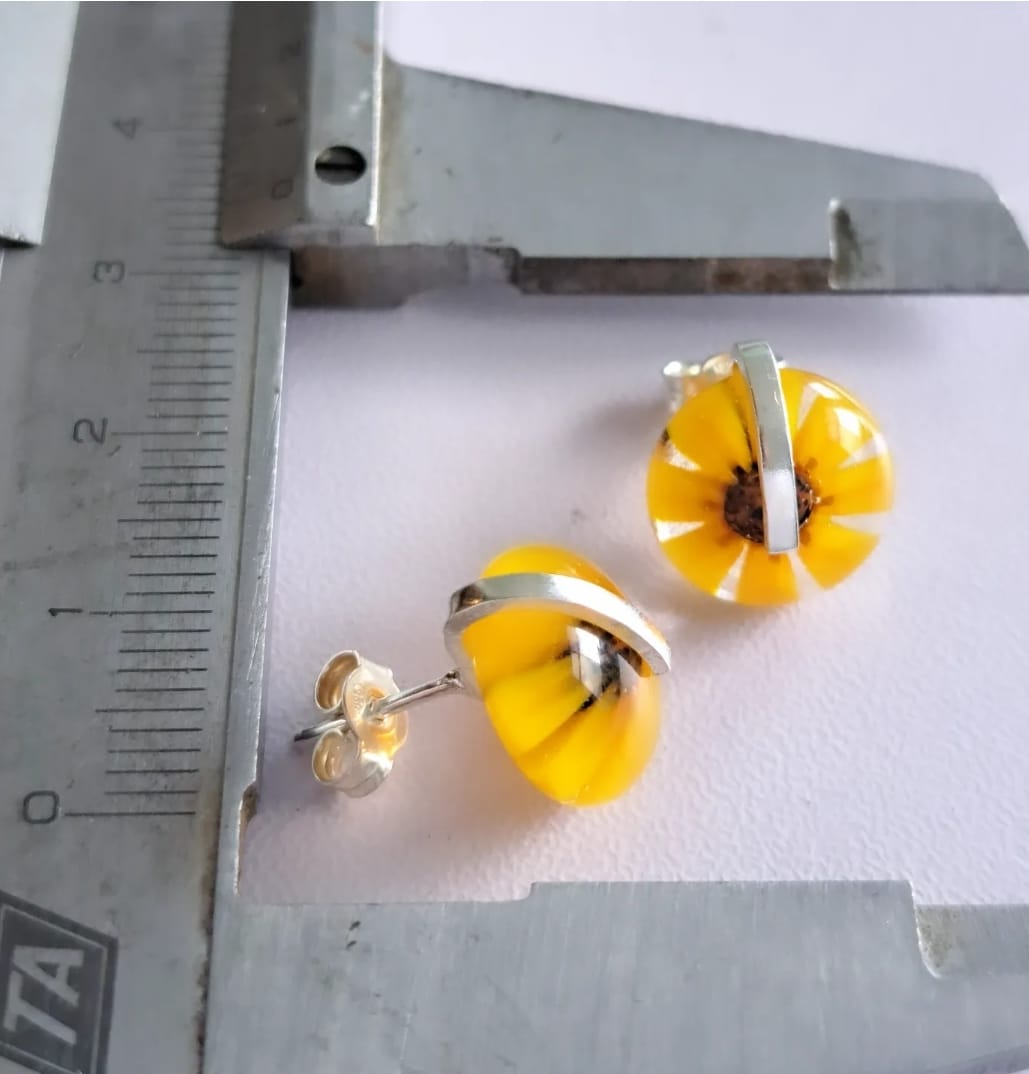 Sunflower - Millefiori Stud