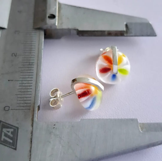 Multi colour - Millefiori Stud